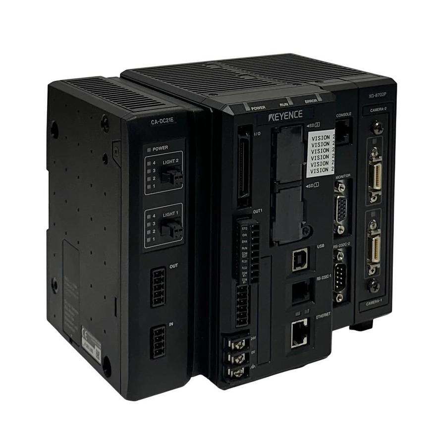 Used KEYENCE XG-8702L / CA-DC21E MULTI-CAMERA IMAGING SYSTEM CONTROLLER EtherNet USNP
