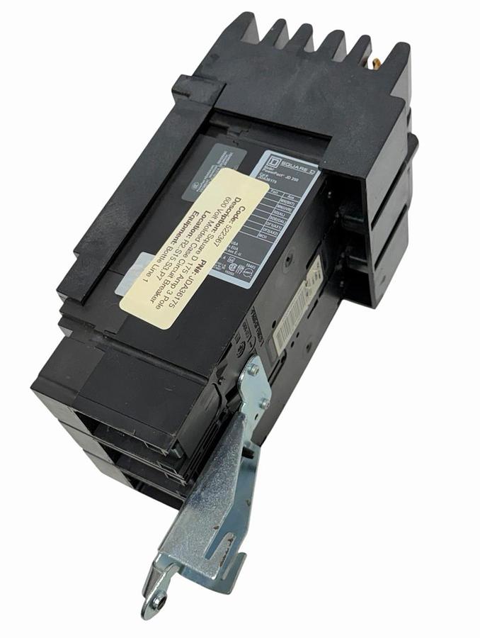 Used SQUARE D JDA36175 MOLDED CASE CIRCUIT BREAKER POWERPACT J CIRCUIT BREAKER