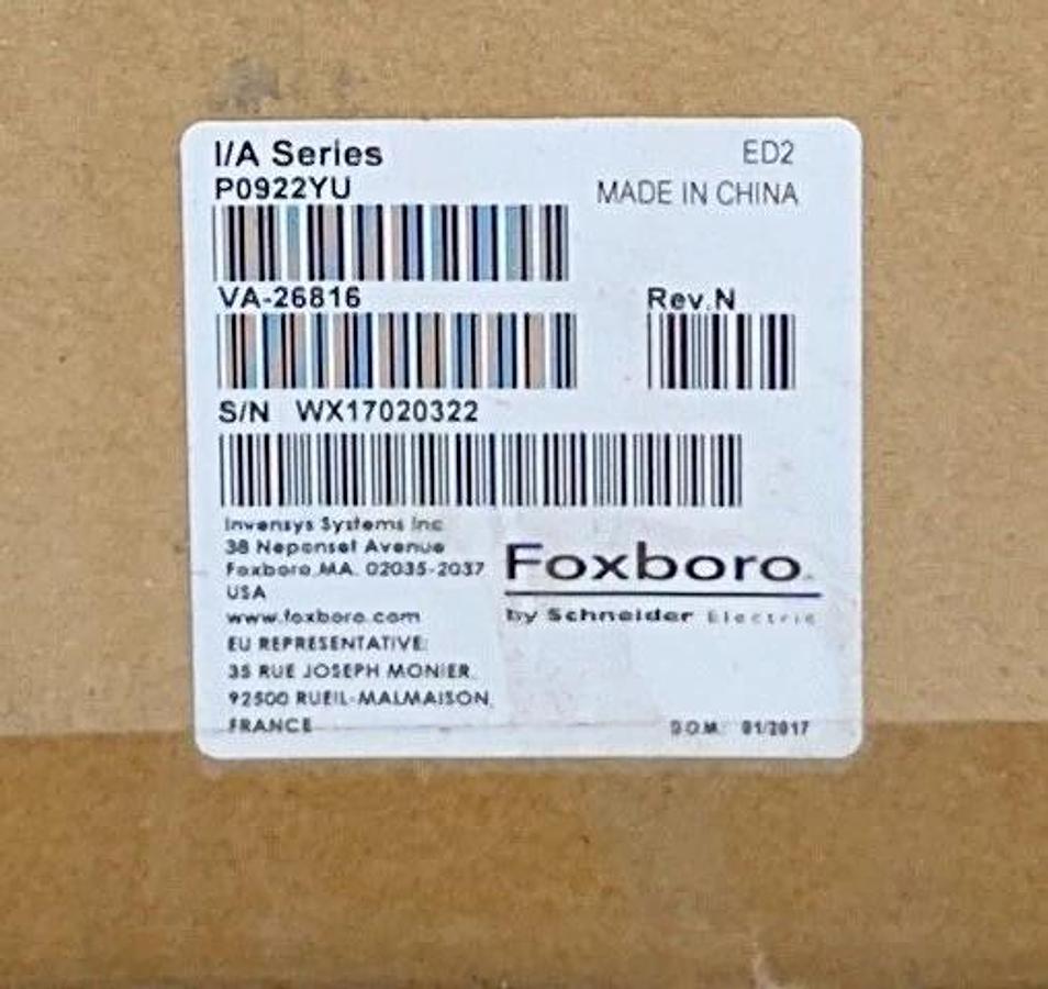 NEW FOXBORO P0922YU / VA-26816 I/A SERIES POWER SUPPLY Rev. N FPS400-24 NSMP