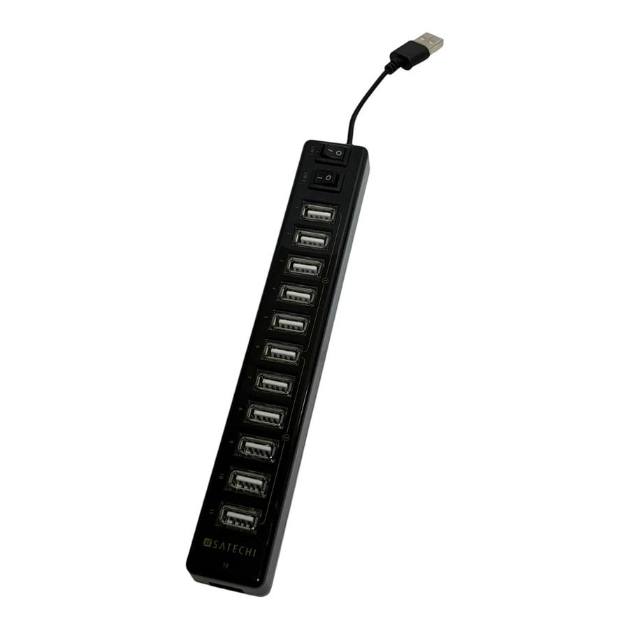 Used Lot of 3 High Capacity USB Hubs Plugable 10-Port Satechi 12-Port Inland 13-Port