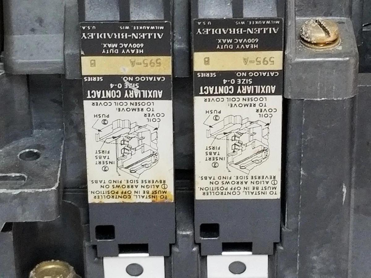 Used ALLEN BRADLEY 509-DOD STARTER SER. A, SIZE 3 120V/60HZ CD236 , 595-A , 592-DOW16