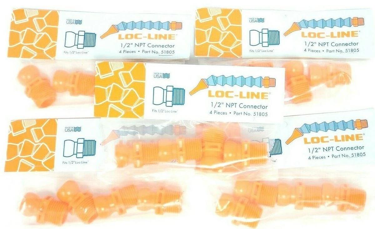 Used LOT OF 19 NEW LOC-LINE 1/2'' NPT CONNECTOR P/N: 51805
