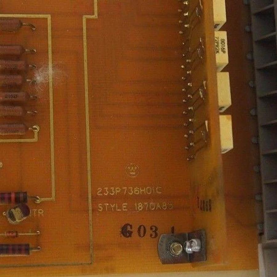 Used WESTINGHOUSE 233P736H01C STYLE: 1870A85 REFERENCE MODULE W/ 233P737H01A