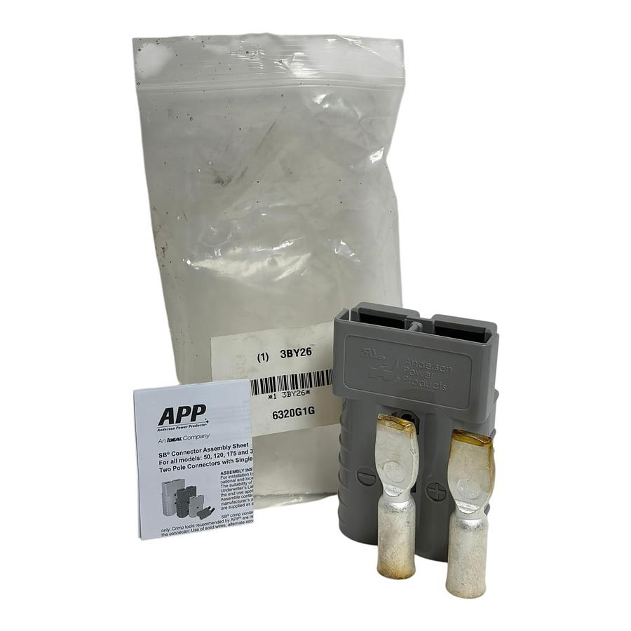 Anderson Power Products 6320G1G SB350 Gray Connector 2/0 Ga , 6320G1 , 3BY26 New
