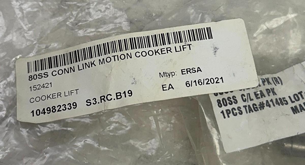 PEER 80SS / 152421 OEM MOTION CONNECTION LINK FOR BLENTECH COOKER LIFT NSMP