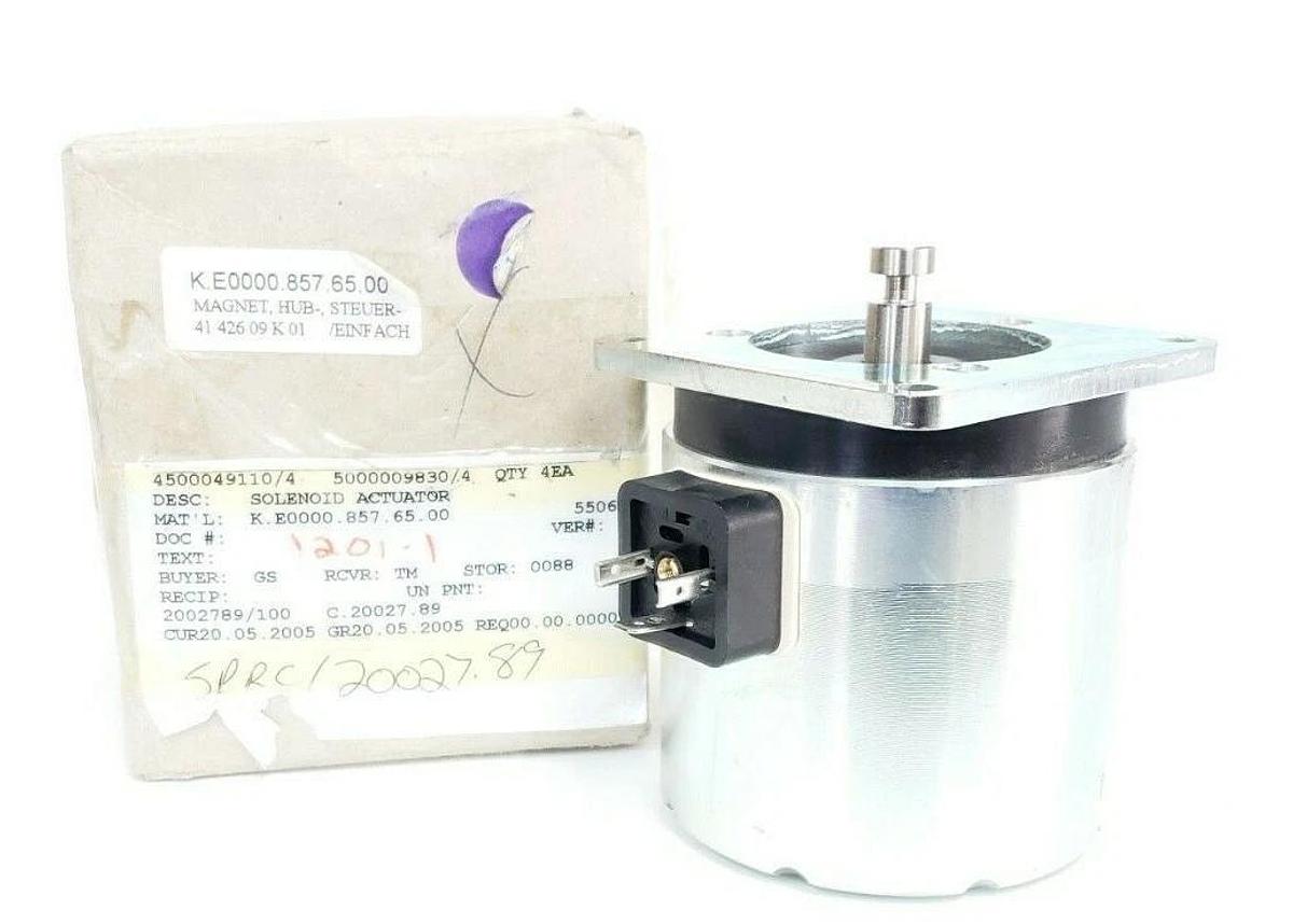 Used NIB KENDRION 41-42609K01 SOLENOID ACTUATOR KFA297 24VDC 1,18A E0000.857.65.00