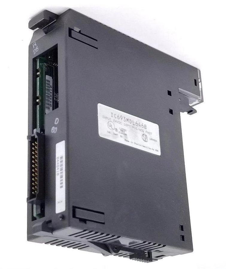 Used GE FANUC IC693MDL646B INPUT MODULE 24VDC 16PT POS/NEG FAST W/O WIRING TERMINAL