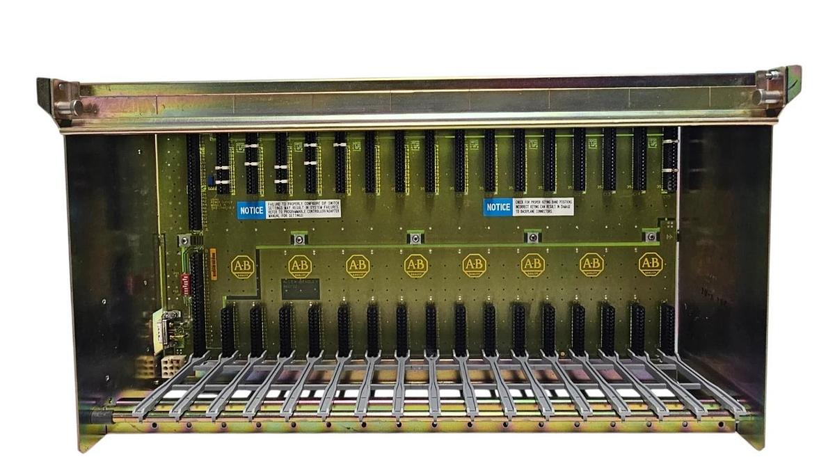 Used ALLEN BRADLEY 1771-A4B 16 SLOT I/O CHASSIS 1771A4B SER. B P/N: 96814804