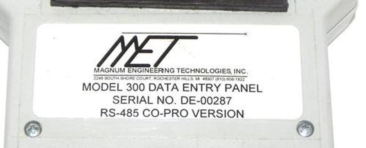 Used MET MODEL 300 DATA ENTRY PANEL