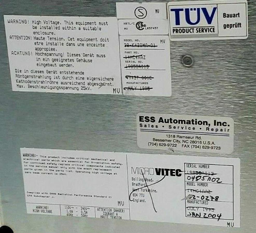 Used XYCOM VITEC MODEL 9450 OPERATOR PANEL 9450-0622514010001 14HC4AAZ 02-0278 6252SS