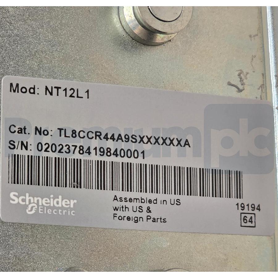 Square D TL8CCR44A9SXXXXXA Masterpact NT Circuit Breaker NT12L1 1200A 3P 480V