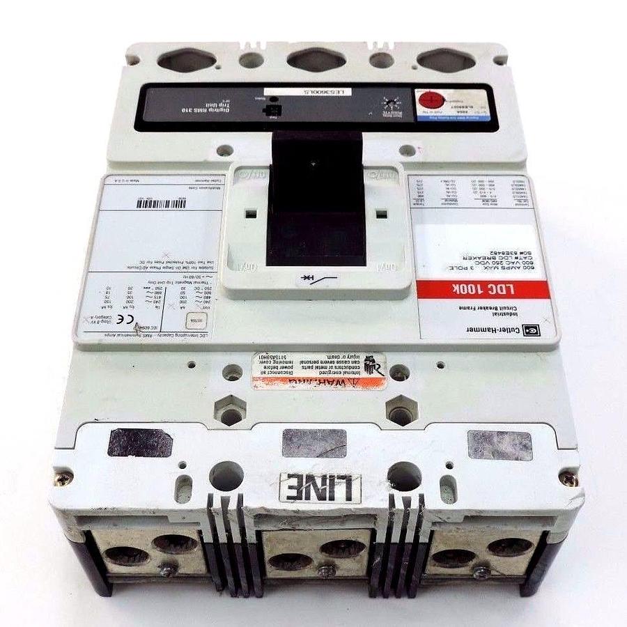 Used CUTLER HAMMER LDC3600FK01P05Y01 CIRCUIT BREAKER LDC100K W/ LES3600LS TRIP UNIT