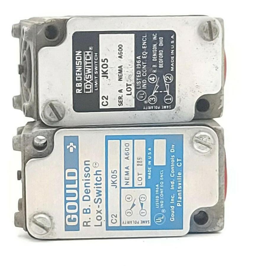 Used LOT OF 2 GOULD C2-JK05 R.B. DENISON LIMIT SWITCHES C2JK05