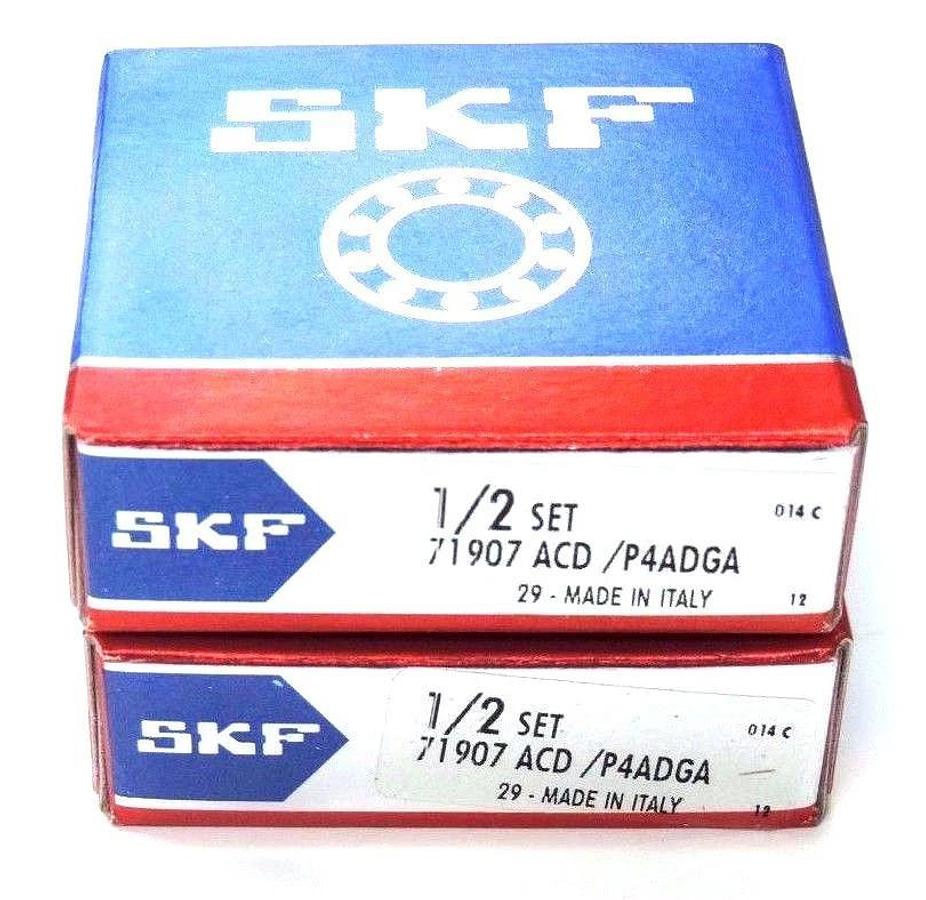 Used SET OF 2 NIB SKF 71907 ACD /P4ADGA SUPER PRECISION BEARINGS 71907ACDP4ADGA