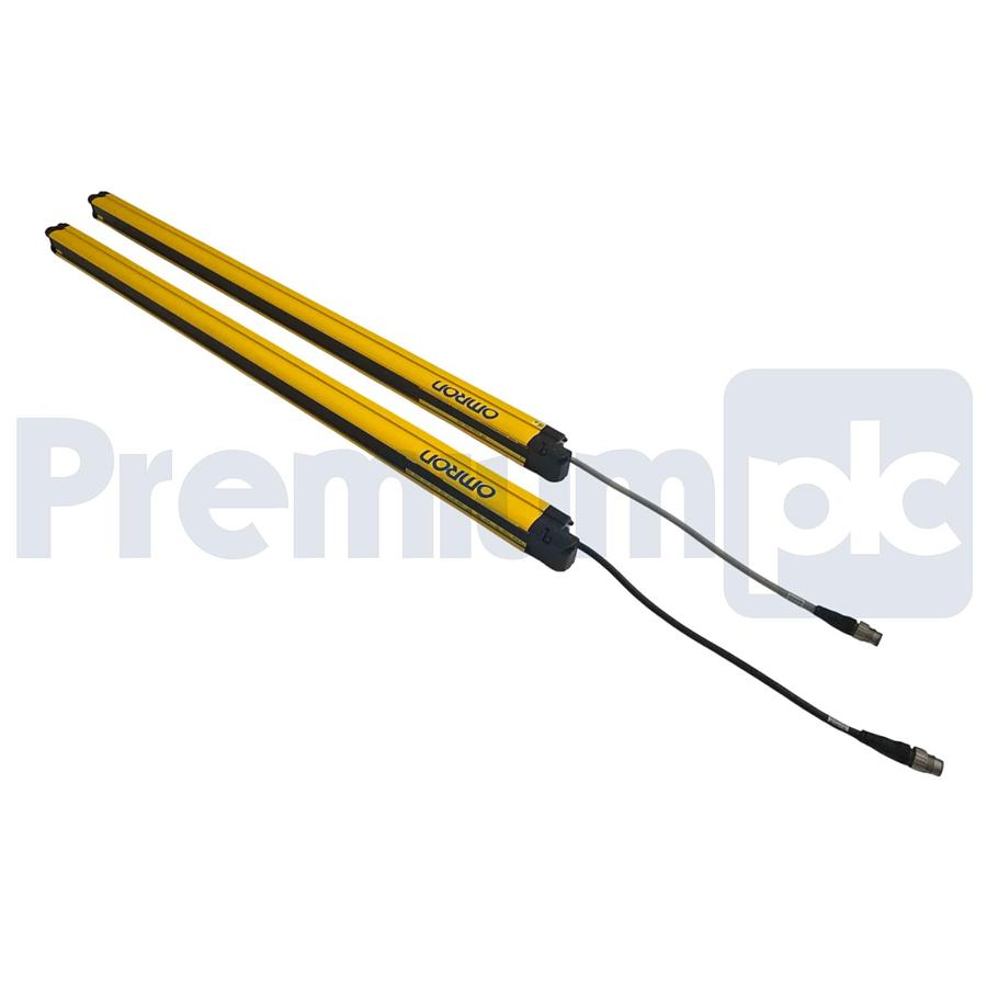 Used OMRON STI F3SG-4RA0800-14 F3SG-RA SAFETY LIGHT CURTAIN SET 14mmx800mm 24VDC NSNP