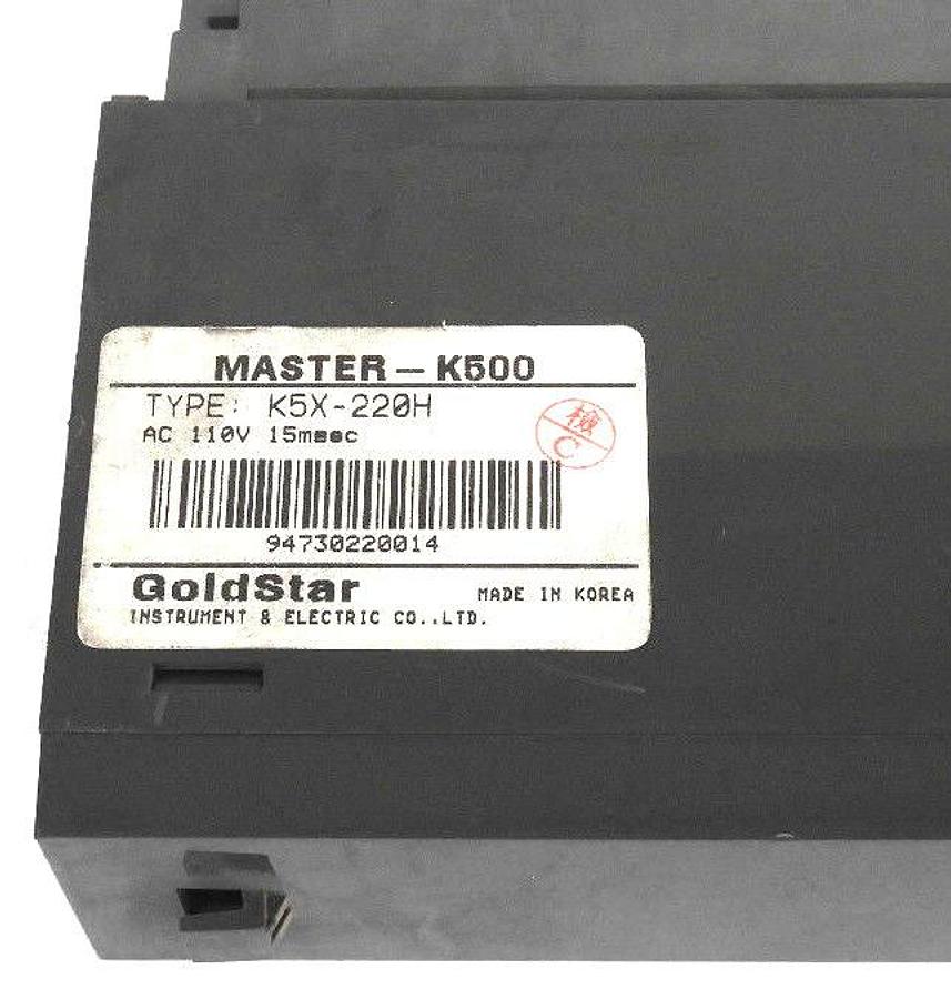 Used GOLDSTAR MASTER-K500 INPUT MODULE K5X-220H, 110VAC, 15MSEC