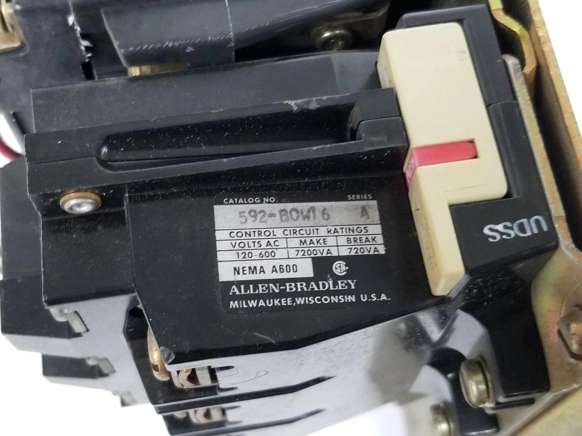 Used ALLEN BRADLEY 505-BOD REVERSING STARTER SER. A W/ (2) CB236 COILS 110-120V