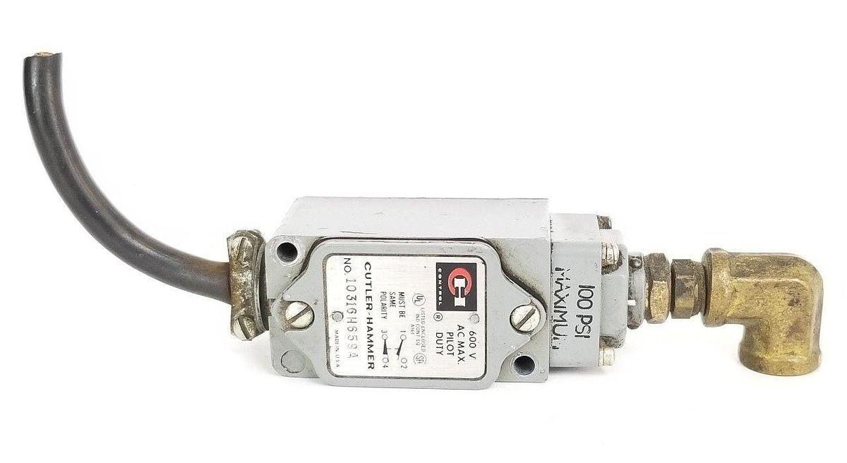 Used CUTLER HAMMER 10316H659A LIMIT SWITCH, 600VAC, 100PSI