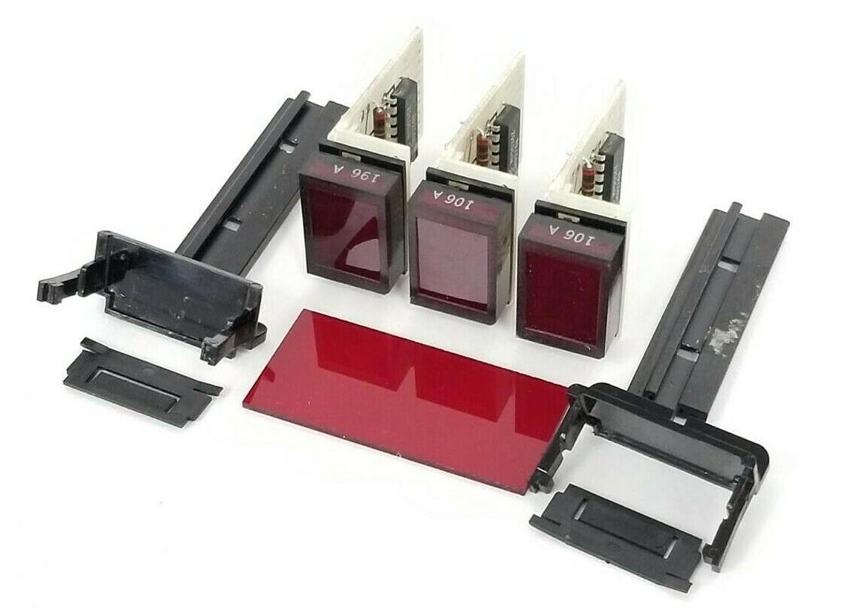 Used LOT OF 3 DIALIGHT 730-6020 LED READOUT BOARDS W/ 733-6003 BEZEL ASSEMBLY KIT