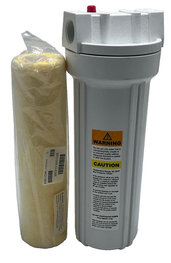 Watts FH4200WW12 10" Water Filter Housing w/ MD10S5 5-Micron Oil Removal Filter