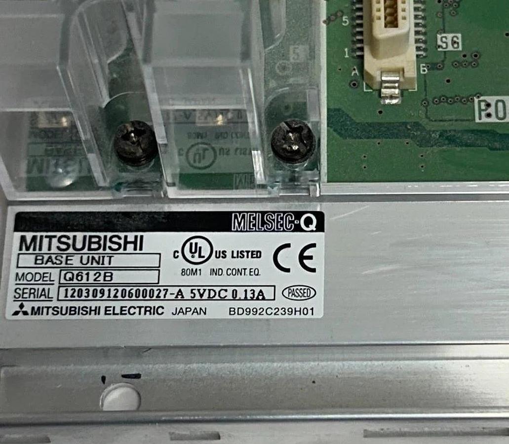 Used 2 MITSUBISHI Q612B MELSEC-Q 12 I/O SLOT / 1 POWER SLOT CHASSIS / RACKS 5VDC USNP