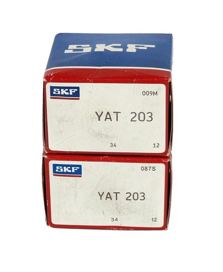 Used LOT OF 2 NEW SKF YAT203 Y BEARINGS YAT-203