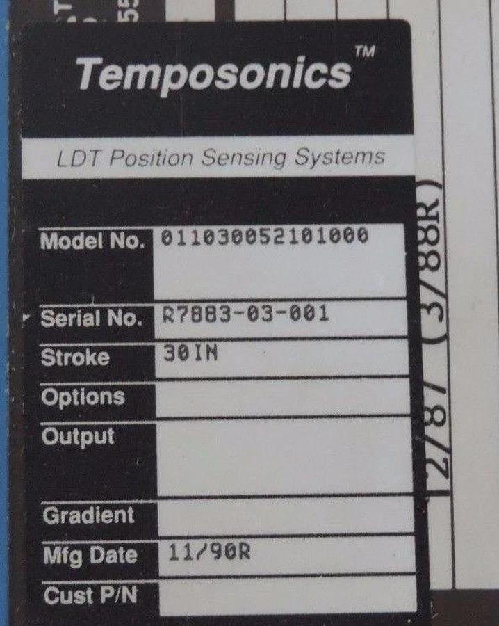 Used MTS TEMPOSONICS 011030052101000 LDT POSITION SENSING SYSTEM 30" STROKE