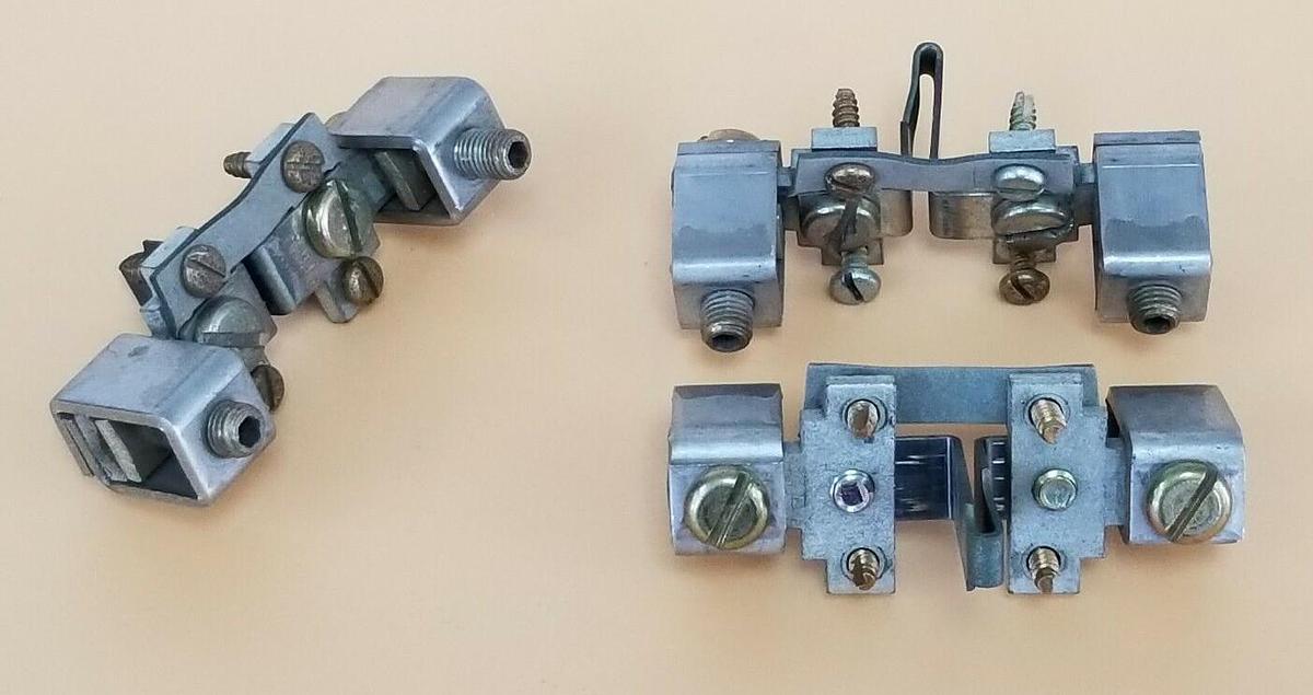 Used LOT OF 3 CUTLER HAMMER FH75 HEATER ELEMENTS & LUG ASSEMBLIES