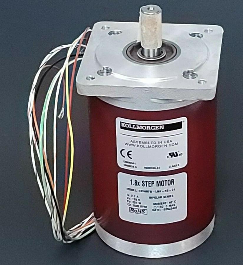 Used NEW KOLLMORGEN E33HRFB-LNK-NS-01 STEPPER MOTOR 2.7AMP 251W 1500RPM 170V