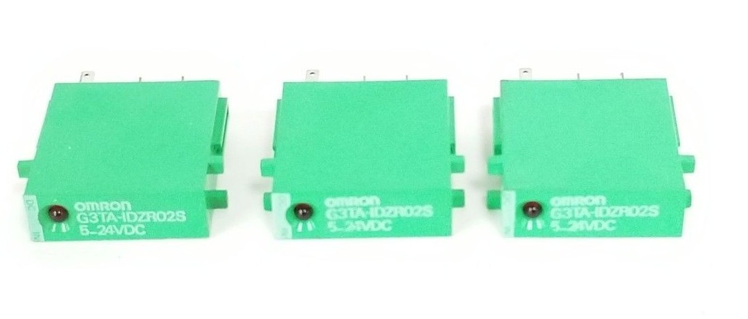 Used LOT OF 3 OMRON G3TA-IDZR02S PHOTOCOUPLER RELAYS 5/24VDC SSR INCLUDES INDICATORS