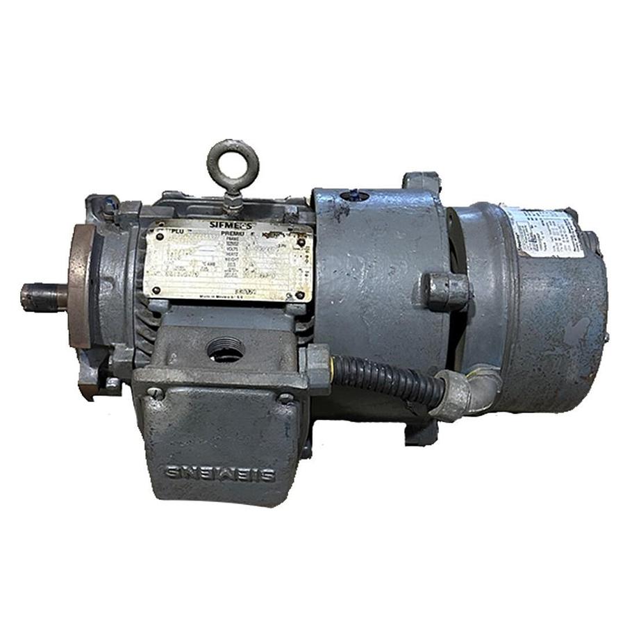 Used SIEMENS 1LA01444SB21 PE-21 PLUS MOTOR 1HP R6ZESDB W/ STEARNS 105603200BQF BRAKE