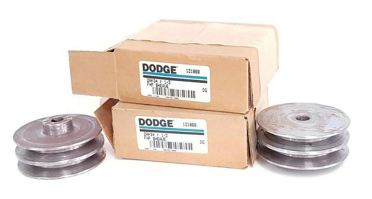 Used LOT OF 2 DODGE 2AK34 FHP SHEAVES 121868