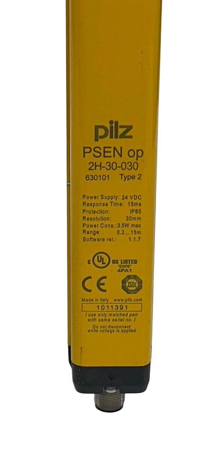 Used PILZ PSEN op2H-30-030 / 630101 TYPE 2 SAFETY LIGHT CURTAIN EMITTER 24VDC USNP
