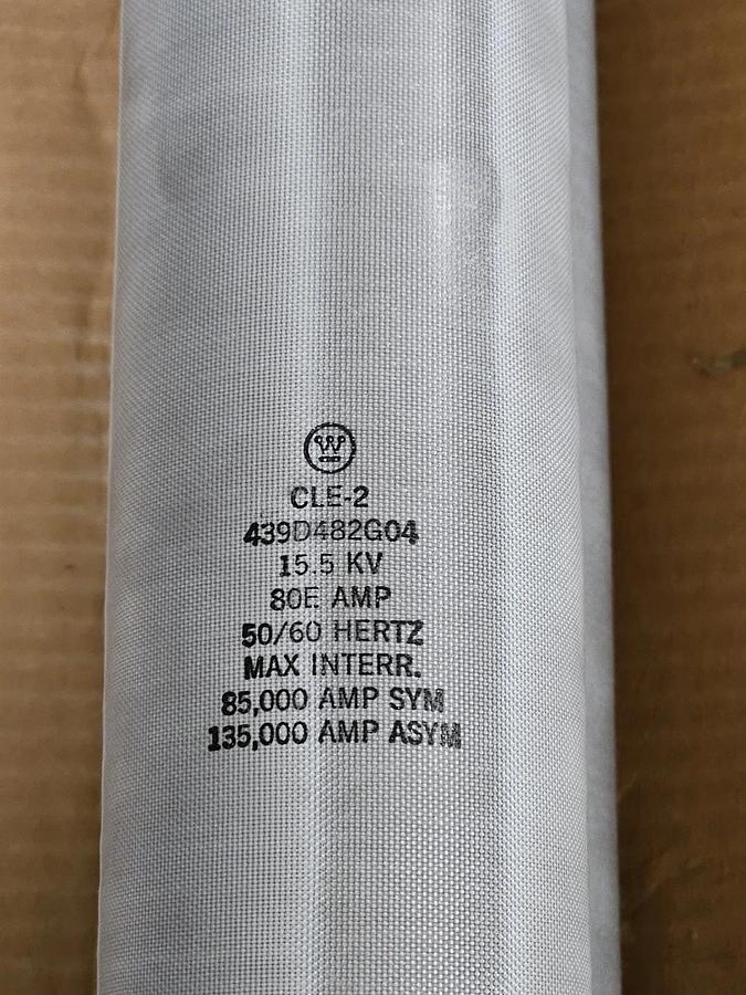 NIB WESTINGHOUSE CLE-2 FUSE STYLE 439D482G04 15.5 KV 80E AMPS. 50/60HZ CLE2