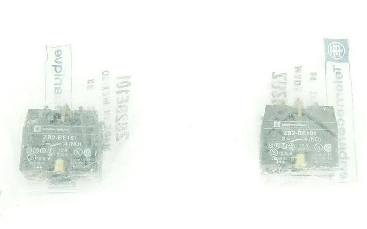 Used LOT OF 2 NEW TELEMECANIQUE ZB2-BE101 CONTACT BLOCKS, ZB2BE101