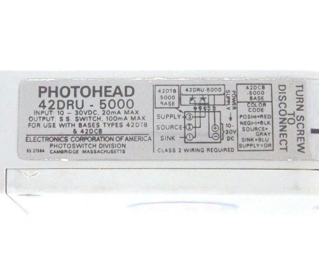 NIB ALLEN BRADLEY PHOTOSWITCH 42DRU-5000 PHOTOHEAD 10-30VDC 42DRU5000