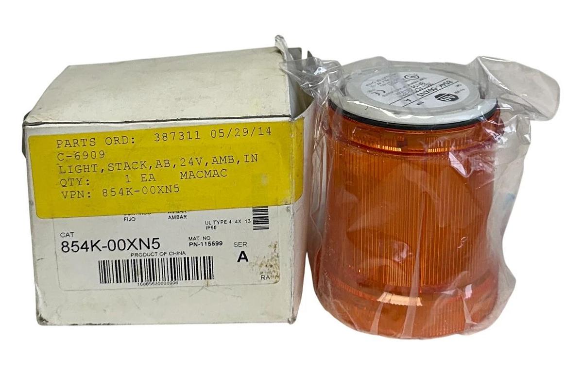 ALLEN BRADLEY 854K-00XN5 /A STACK LIGHT AMBER 250V AC/DC 4W 854K00XN5 NSMP