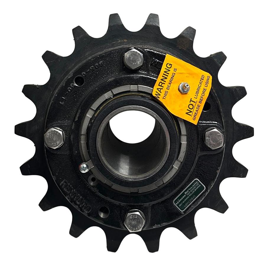 Used REXNORD MBR220840 SELF-ALIGNING ROLLER BEARING / SPROCKET ASSEMBLY 2-1/2'' NSNP