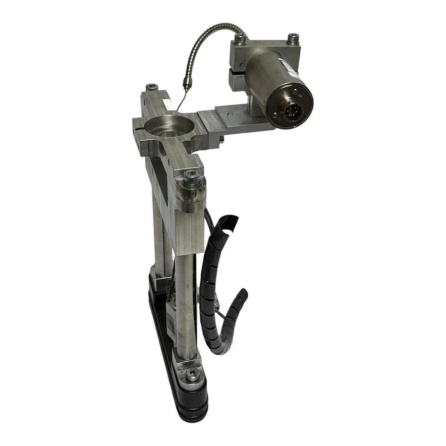 Used Dynisco PT4676-1.5M-14/5 Melt Pressure Transducer on Extruder Slide Gate Assy.