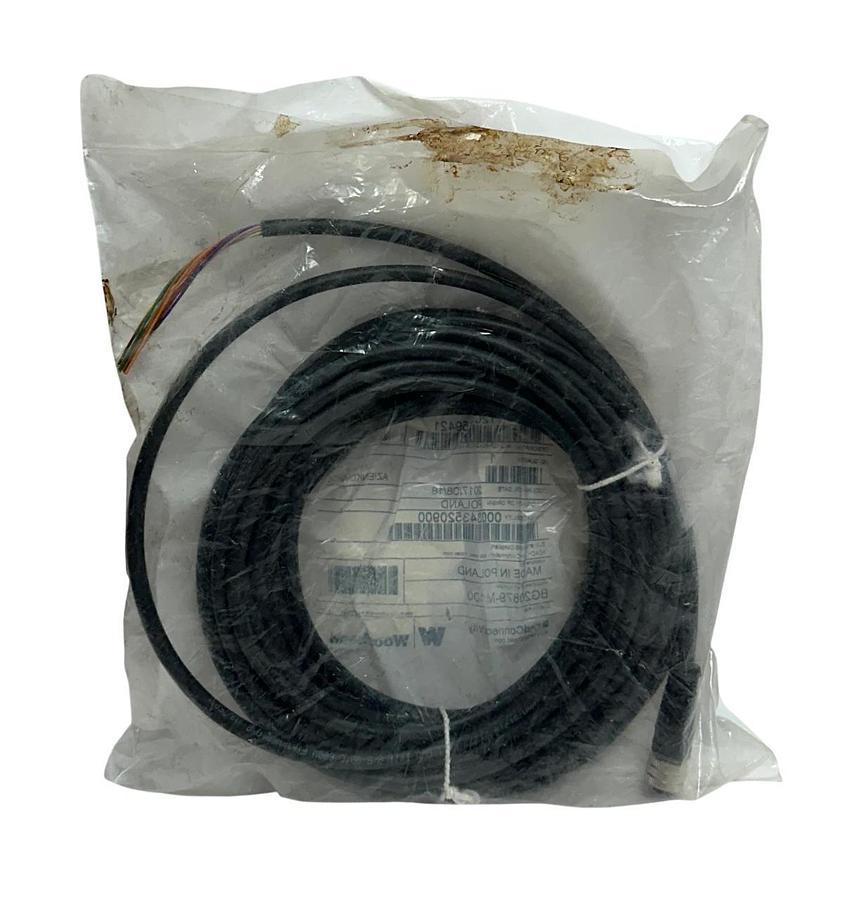 Used MOLEX WOODHEAD BG20879-M100 / 1200659421 CABLE D8 CORDSET SINGLE-ENDED NSFS