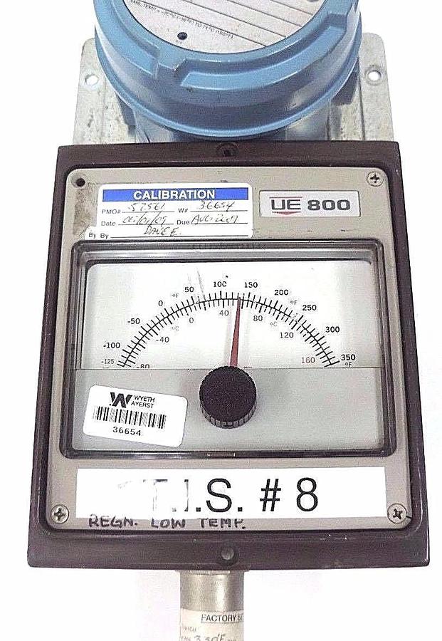 Used UNITED ELECTRIC 820E-2BS THERMOSTAT EXPLOSION-PROOF W/ UE 800