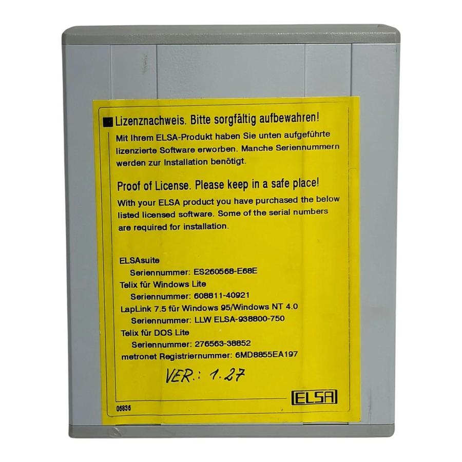 Used ELSA MicroLink 33.6TQV External Analog Dial-Up Modem Boxed - Used Complete