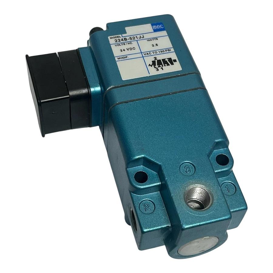 MAC Valves 224B-521JJ 3-Way Solenoid Valve 120/60 110/50 New In Box 200 Series
