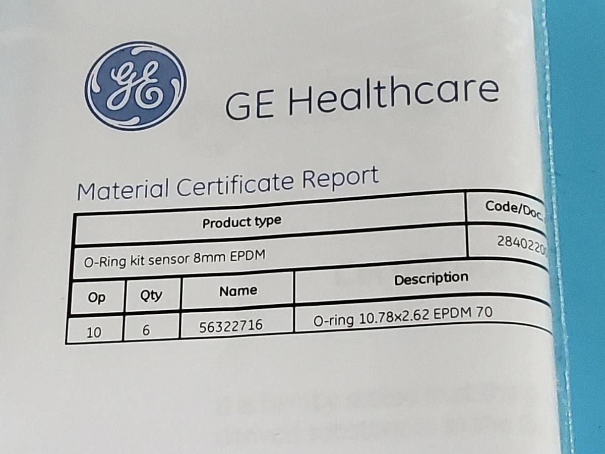 Used NIB GE HEALTHCARE 28-4022-00 O-RING KIT SENSOR 8mm EPDM 28402200 AD