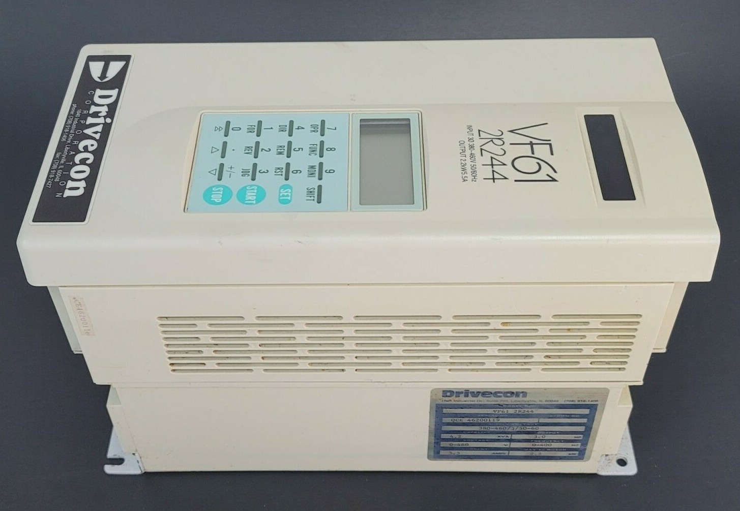 Used DRIVECON VF61-2R244 AC DRIVE VF612R244