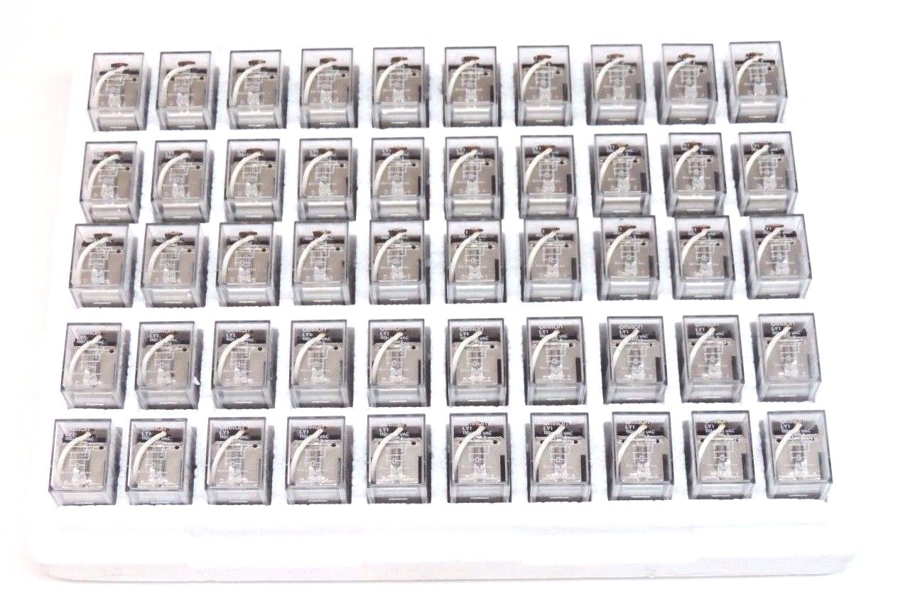 LOT OF 50 NEW OMRON LY1 RELAYS 110-120VAC