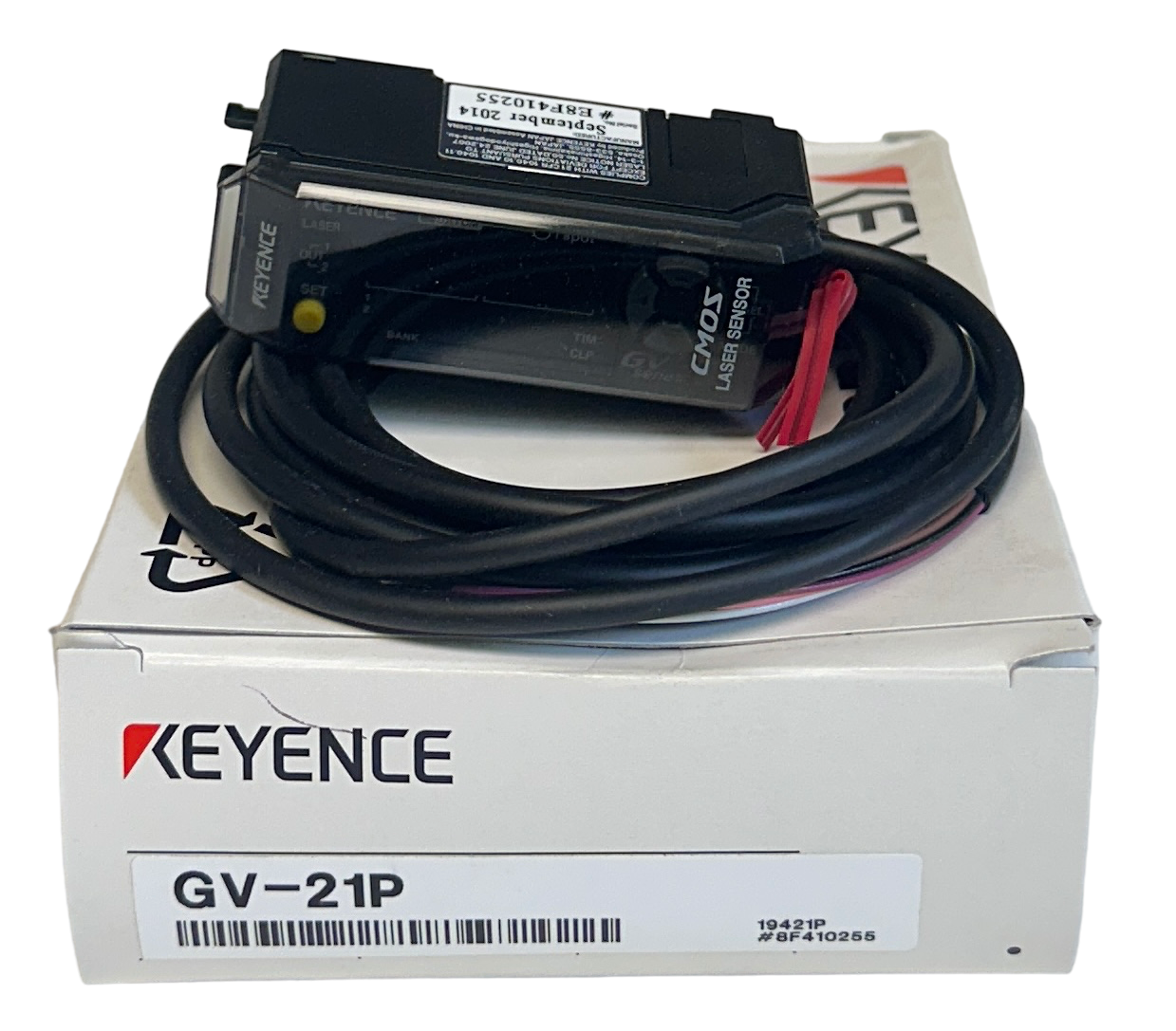 Used NEW KEYENCE GV-21P / GV21P CMOS GV SERIES DIGITAL LASER SENSOR 10-30VDC 2M NSMP