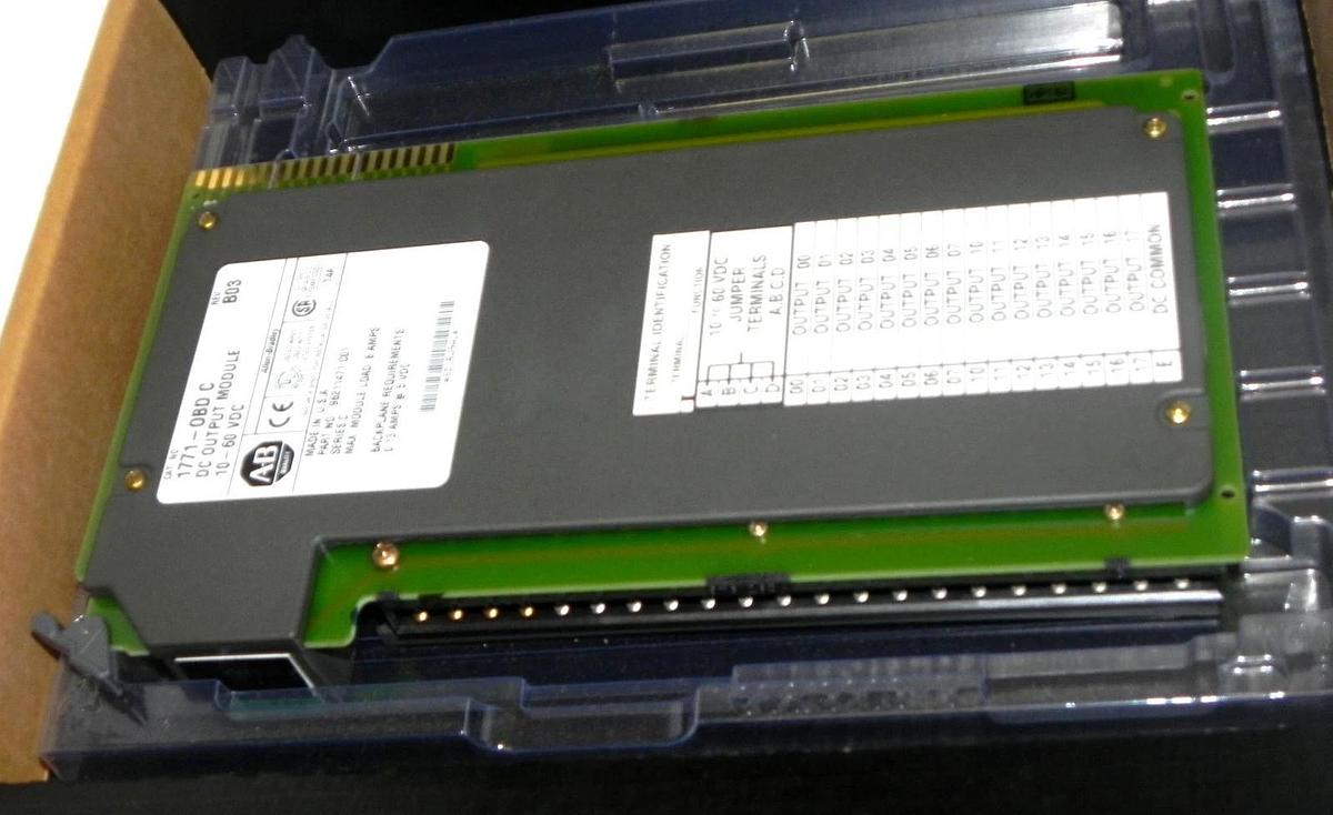 Used ALLEN BRADLEY 1771-OBD/C DC OUTPUT MODULE 1771OBD REV. B03 P/N: 96211471 C01