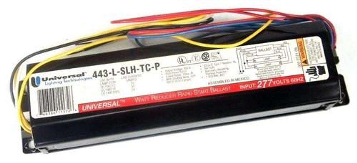 Used NEW UNIVERSAL LIGHTING 443-L-SLH-TC-P000I BALLAST 277 VOLT 443LSLHTCP