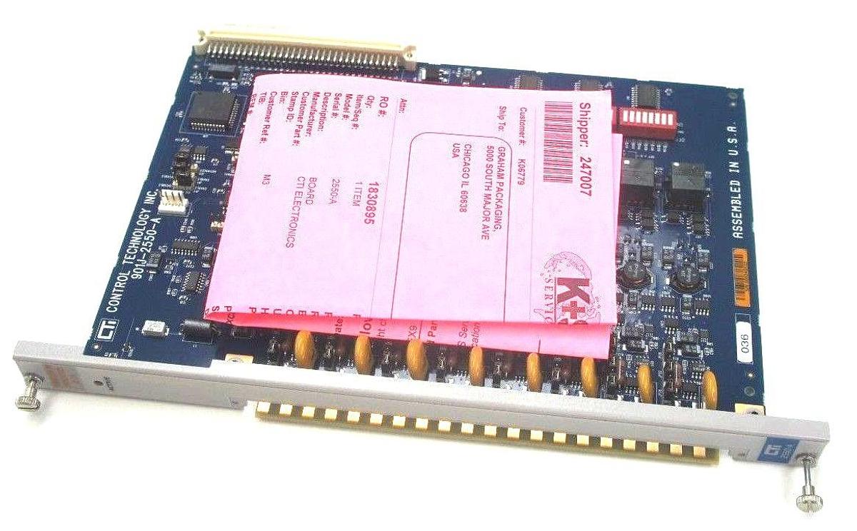 Used REPAIRED CONTROL TECHNOLOGY 901J-2550-A ISOLATED ANALOG INPUT MODULE 901J2550A